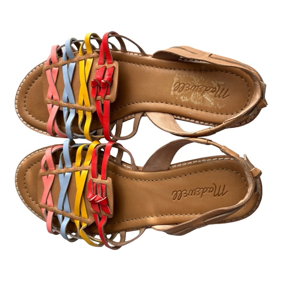 Madewell Women's The Maya Huarache Sandals Rainbow Multicolor Size 7 - Picture 6 of 10